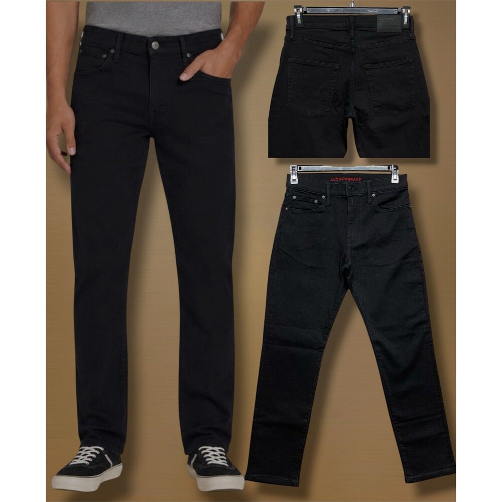 Lucky Brand 410 Athletic Straight Men’s W39 L30 Black Comfort Stretch Denim Jean